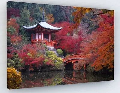 £27.48 • Buy Japanese Temple Zen Garden Spiritual Canvas Picture Wall Art