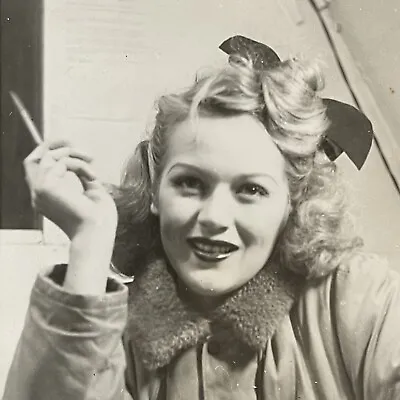 Pretty Blonde Girl Marilyn Monroe Lookalike Registry Army Base 1718 KW 50s Photo • £57.81