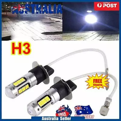 2x H3 LED HEADLIGHT FOG DRIVING LIGHT BULBS CAR LAMP GLOBES 6500K 30SMD-4014 AU • $11.39