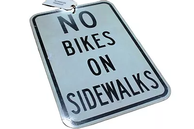 Authentic NO BIKES ON SIDEWALKS Road Sign Real Street Vintage Retired Highway • $57.99