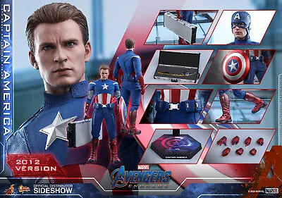 Hot Toys Avengers Endgame Captain America 2012 Version 1/6 Scale Figure In Stock • $239.95