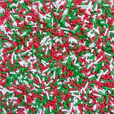 £16.99 • Buy Christmas Mix Matt Sugar Strands Cupcake / Cake Decoration Sprinkles Toppers