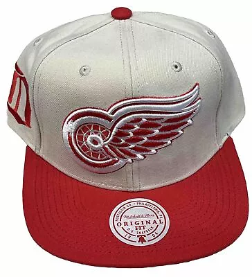 Mitchell & Ness  Nhl Vintage Off-white Detroit Red Wings Snapback  Cap Hat Gorra • $36.99