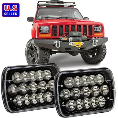 For Jeep Cherokee XJ 1984-2001 Pair 5x7 7x6 LED Headlights Sealed High/Low Beam • $31.99