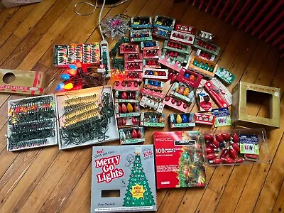 Huge Vintage Christmas Tree Lights Lot C7 C9 Bulbs New Old Stock Lights/bulbs • $0.99