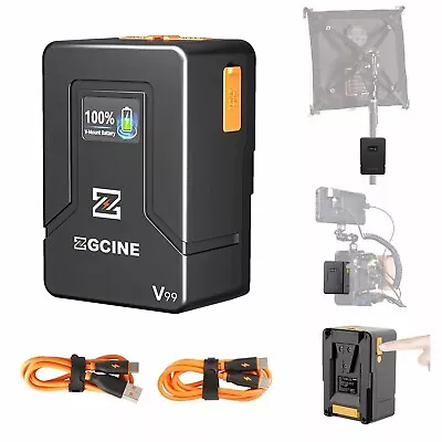 $149 • Buy ZGCINE V99 V Mount Battery, 99Wh 14.8V 6800mAh, For Blackmagic Cameras Camcorder