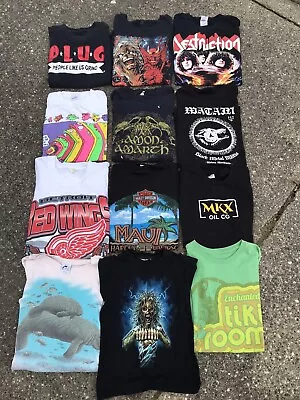 Lot Of 12 Retro T Shirt Bundle Wholesale Resell 00s 90s Vintage Modern Mix Metal • $89