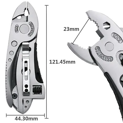 EDC Multi Tool Set Adjustable Wrench Jaw Screwdriver Pliers Survival Gear Tool • $28.98