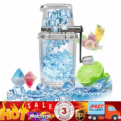 Usa Manual Ice Crusher Shaver Portable Shaved Ice Machine Hand Snow Cone Maker • $24