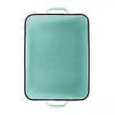  Enameled Metal Distressed Light Blue  BREAD  Box With Lid • $23.44