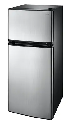 $289.98 • Buy 4.3 Cu Ft Mini Fridge Freezer 2 Door Stainless Steal Small Compact Refrigerator