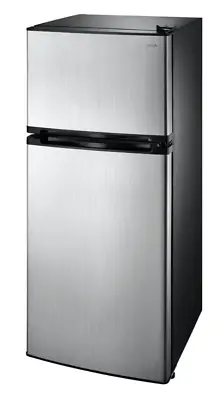 4.3 Cu Ft Mini Fridge Freezer 2 Door Stainless Steal Small Compact Refrigerator • $289.98