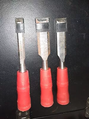 Project Source ~ 3-Piece Wood Chisel Set ~ 1/2” 3/4” & 1” ~ Vintage USED • $8.99