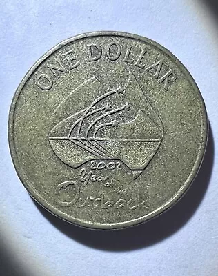 Australia 2002 Rare Error 1 Dollar Year Of The Outback - One Dollar -Cir • $5000