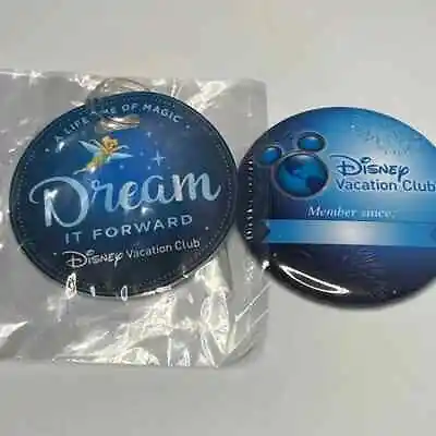 Disney Vacation Club Members Luggage Tag And Pin Button • £4.66