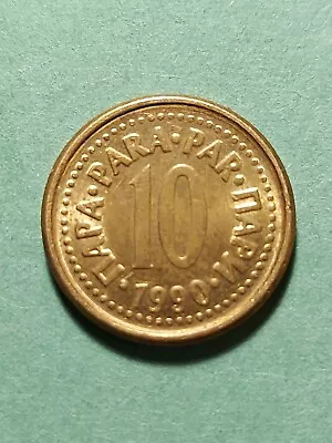 1990 10 Para Yugoslavia Coin • $0.89