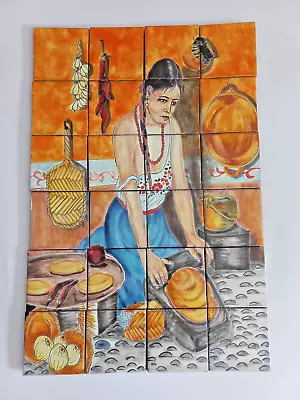 25  CERAMIC TILE MURAL Mexican Talavera Mosaic Hand Painted Backsplash • $149