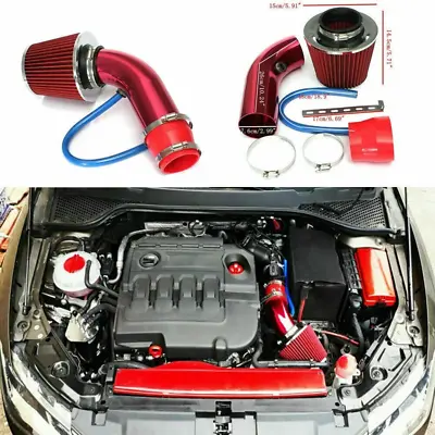 Car Cold Air Intake Filter Induction Set Pipe Power Flow Hose System Reusable • $39.99