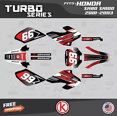 Graphics Kit For HONDA XR80 XR100 (2001-2003) Turbo Series - Red • $59.99