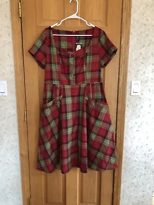 Vintage Look VOODOO VIXEN  Red And Green Dress Size XXL • $38