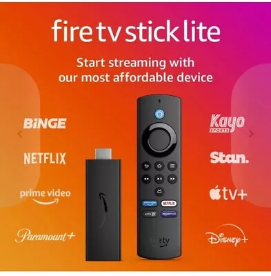 Latest Amazon Fire TV Stick Lite Alexa Voice Remote Media Streamer DISCOUNT CODE • $57.93