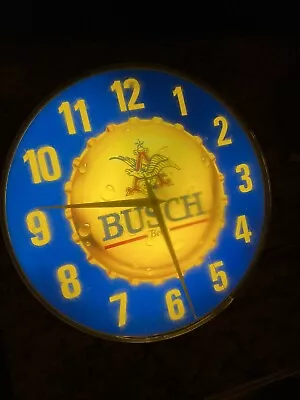Vintage 1992 Busch Beer Wall Clock 14” Diameter • $79.99