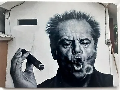 Art Postcard Street Ltd Edit Of 10   Smokin Jack Nicholson   Graffiti Wall ART  • $37.24
