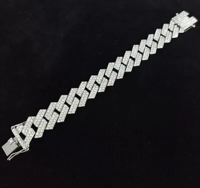 8MM Iced Cuban Link Bracelet - Official Zirconia • £9.99