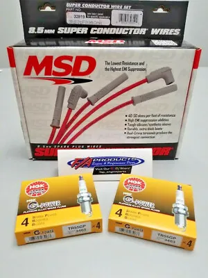 MSD 32819 RED Wires & 8 NGK TR55GP Platinum Spark Plugs LS Corvette GTO Firebird • $139.95