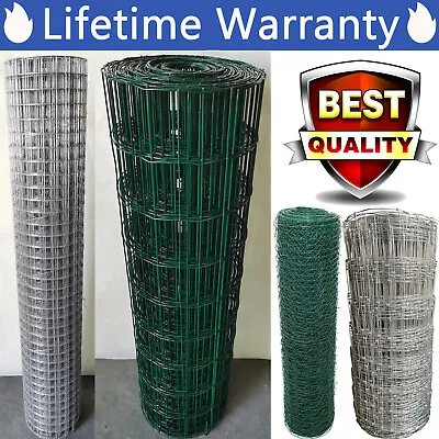 Garden Metal Pet Dog Barrier Fencing Galvanised PVC Coated Wire Mesh Fence Cage • £10.65
