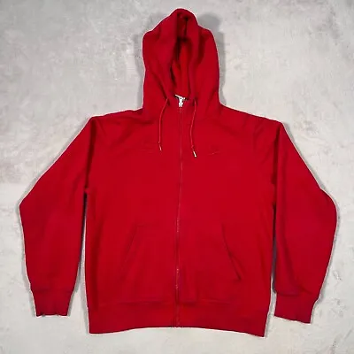 Nike Sweater Mens Medium Red Manny Pacquiao Fleece Full Zip Hooded Sportswear • $34.95