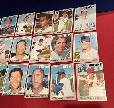 1970 Topps Baseball Card Lot - 107 Vintage Cards - Free Shipping • $59.99