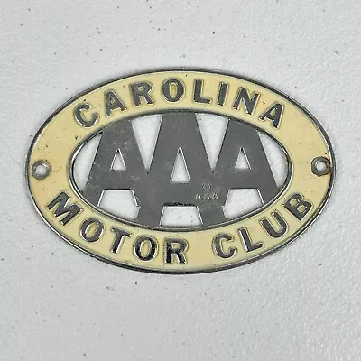 AAA Carolina Motor Club License Plate Topper Badge Emblem • $49.99