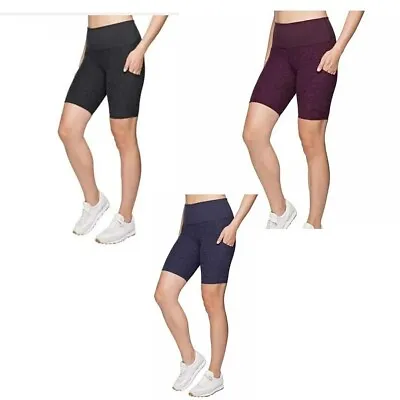 Kirkland Womens Soft Cycling Gym Yoga Active Pockets Shorts UK681012141618 • £8.99