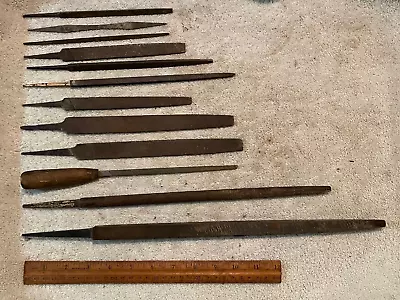 Lot Of 12 Vintage Assorted Metal Files.  Various Manufacturers. See Description. • $3.50