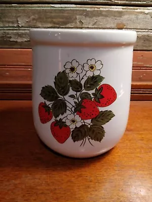 McCoy Vintage Strawberry Crock ~ 5 3/4  Tall  • $10.50