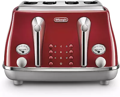 $244.95 • Buy De'Longhi | Icona Capitals 4 Slice Toaster | CTOC4003R | Authentic Italian Style