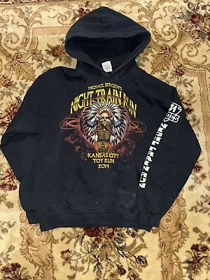 Harley Davidson Hoodie Toy Drive Biker Hoodie Vintage Size Medium AOP • $32