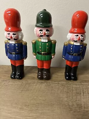 Vintage Set Of 3 Nutcrackers Made In Taiwan 5.25” Tall • $18