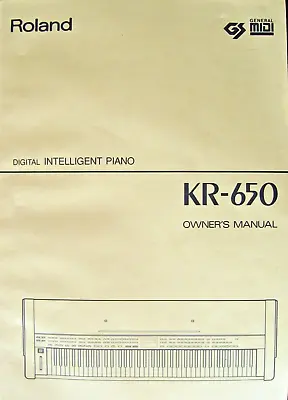Roland KR-650 Digital Piano Keyboard Original Large 176 Page Owner's Manual Book • $68.50