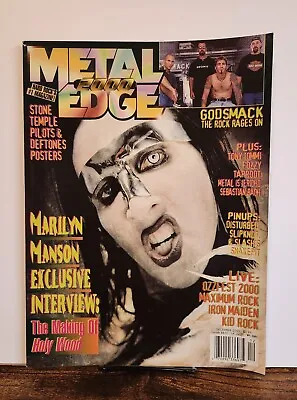 Metal Edge Magazine December 2000 Marilyn Manson Godsmack Tony Iommi Sebastian B • $16.99