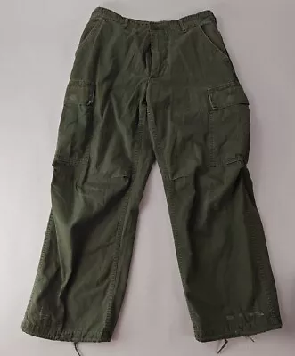 Vietnam Poplin Rip Stop OG-107 Jungle Trousers Zip Front 30x27 Small Short • $9.99