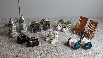 Lot Of 7 Vintage Salt And Pepper Shakers Japan America Plastic Ceramic Metal • $19.99