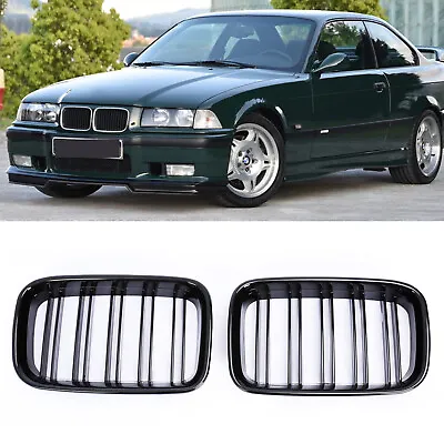 For 92-97 BMW E36 M3 Style 318i 325i Front Hood Kidney Grill Grille  Black • $25.36