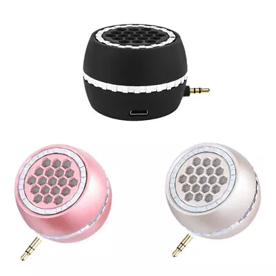 3.5 Mm Portable Speaker Sound Box For Smartphones Tablets Laptops • £11.96