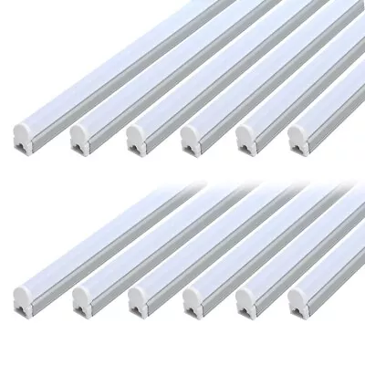 12 Pack LED T5 Integrated Single Fixture 4FT 20W LED Shop Ceiling Under Lights • $79.99