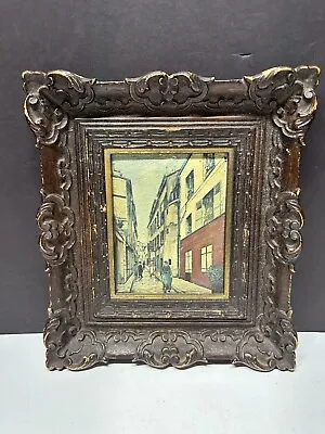 Turner Manufacturing Co “La Rue Saint Rustique” Paining Vintage Wall Art • $39.98