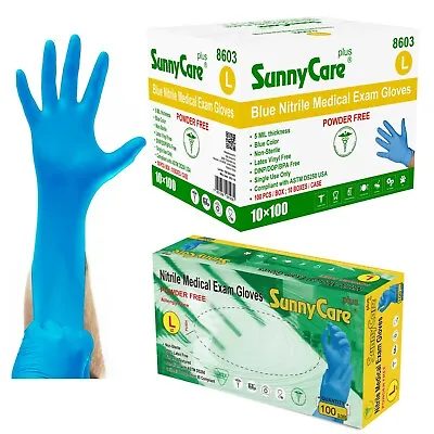 1000 SunnyCare 5.0 Mil Nitrile Exam Gloves Chemo-Rated (Non Vinyl Latex) 8603-L • $60