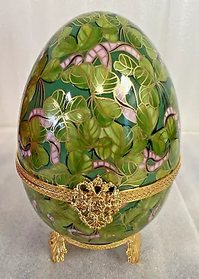 Faberge Egg ~ Limoges Porcelain Imperial Clover Musical Egg- W/Box & Certificate • $1799.99