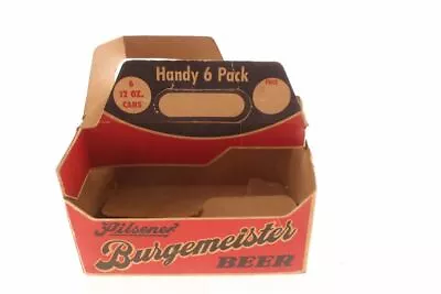 Vintage 1952 Burgemeister Pilsner Beer Handly 6 Pack Can Carrier • $19